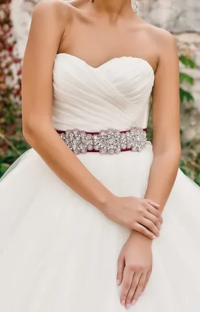 ---Elegant colored rhinestone belt for wedding dresses available in all colors--