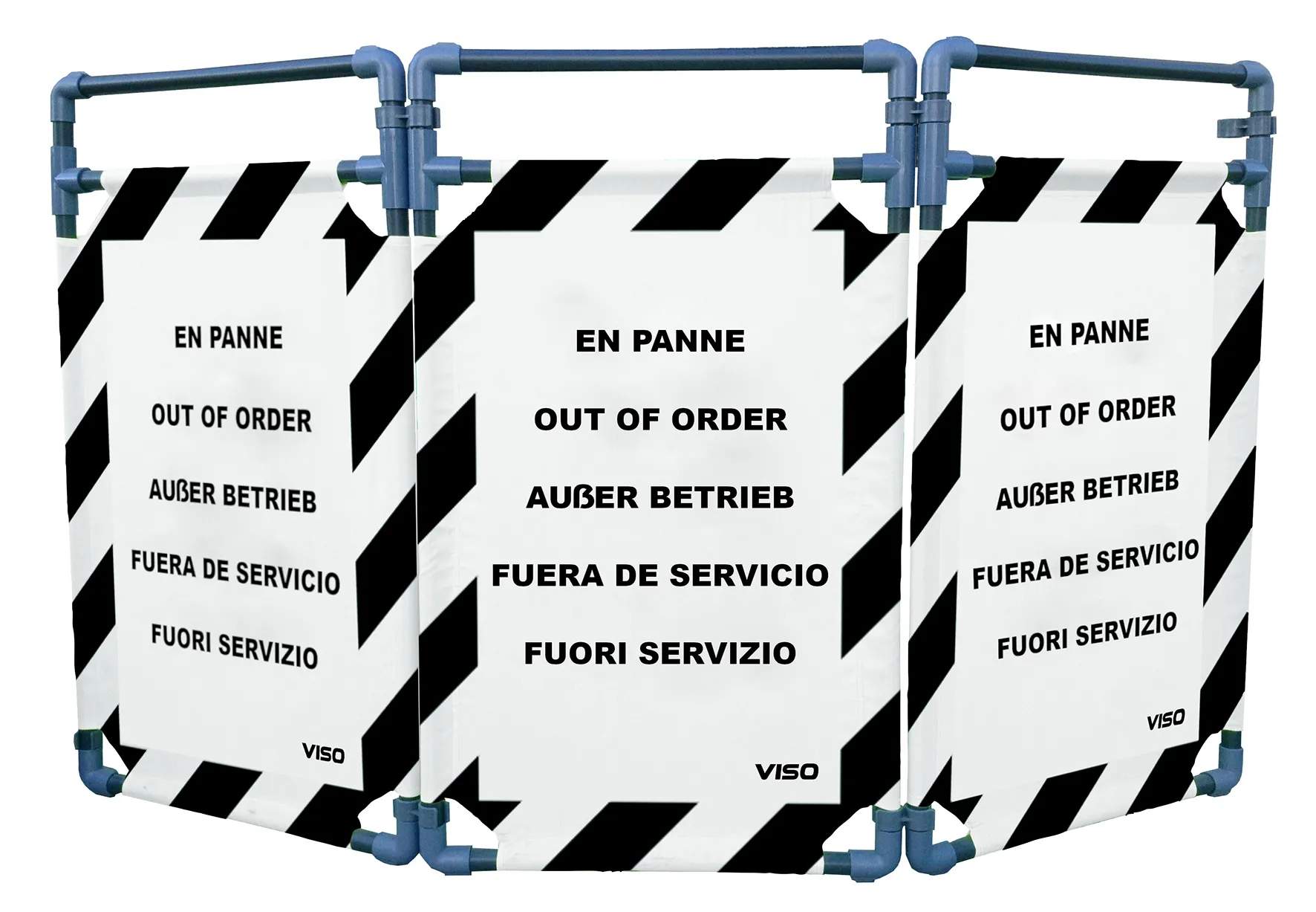 Barriera di sicurezza RS PRO in Poliestere, PVC, col. Nero, Grigio, Bianco