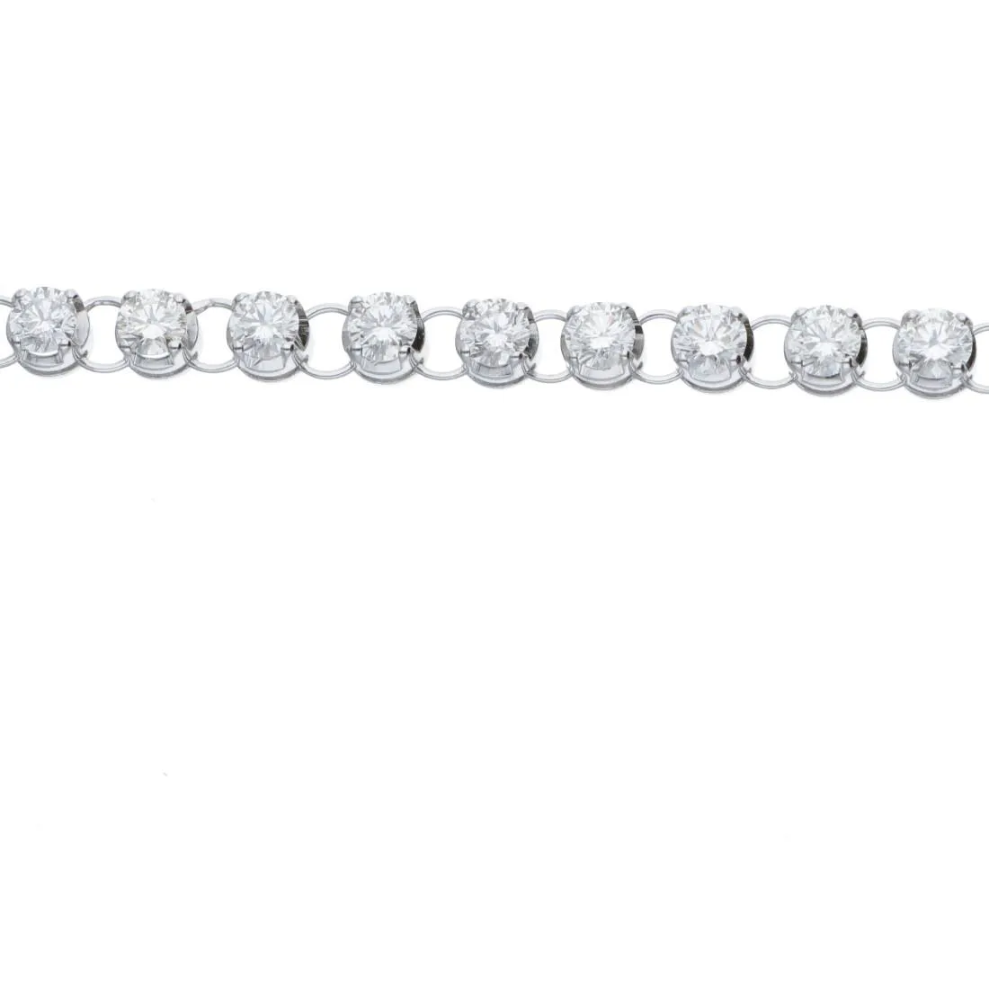 Bracciale tennis in oro bianco con diamanti 7.08 ct
