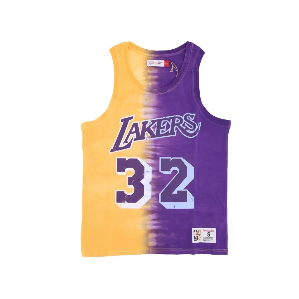 canotta uomo nba vertical tie dye tank hardwood classics no 32 magic johnson loslak ORIGINAL TEAM COLORS