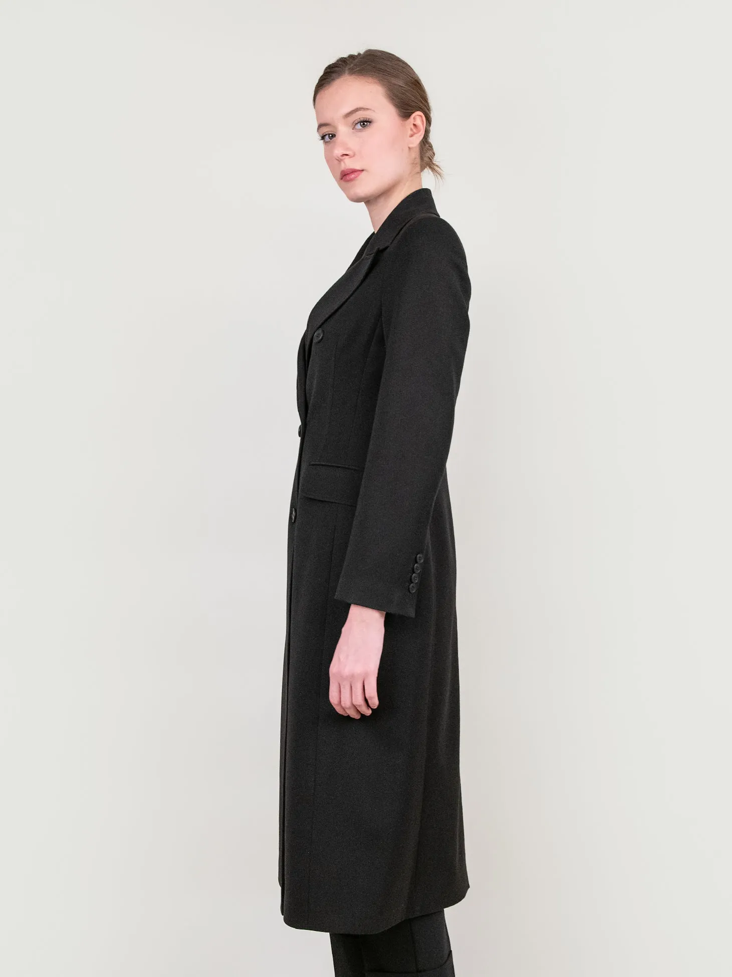 CAPPOTTO LUNGO DOPPIOPETTO NERO