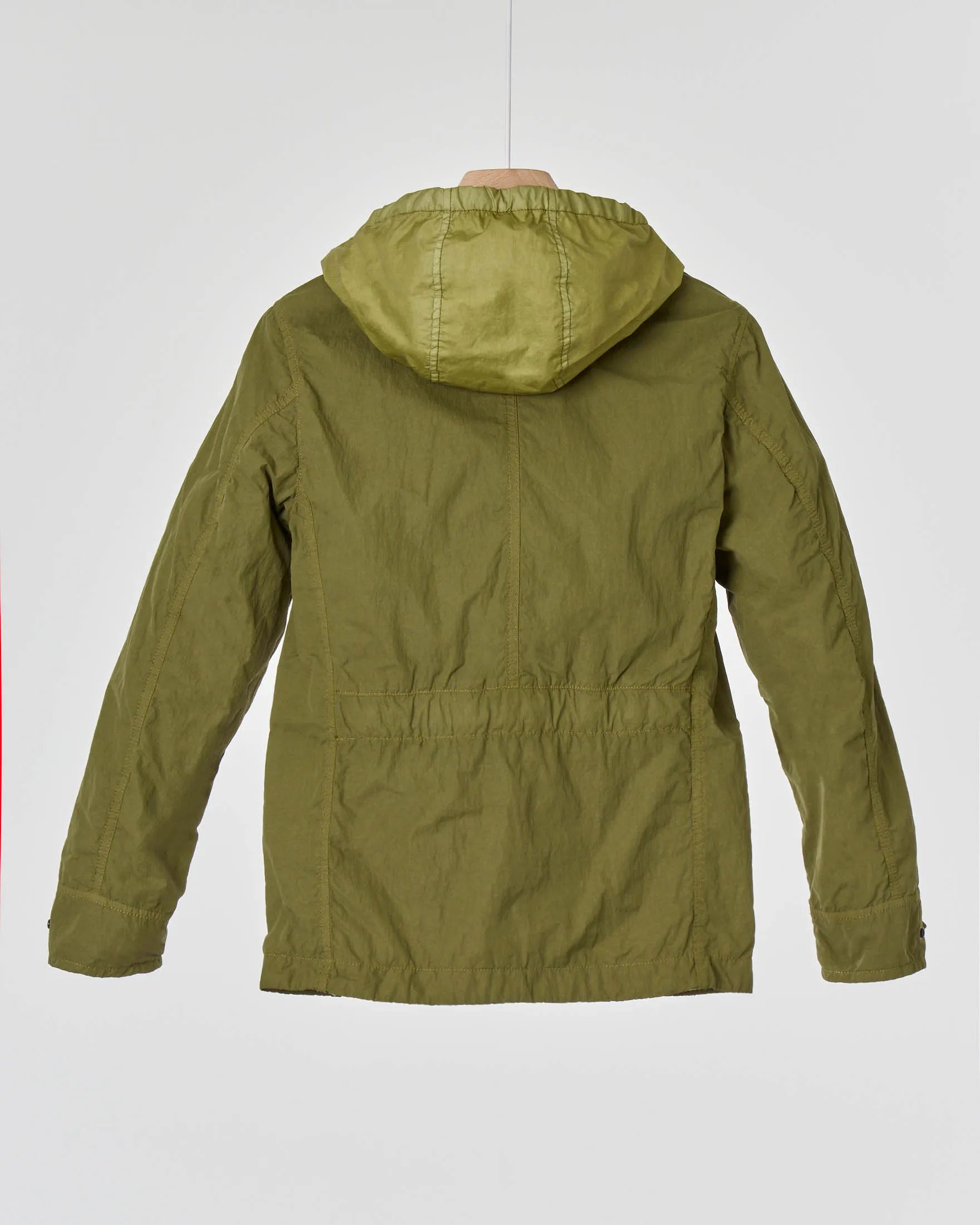 Field Jacket verde militare in canvas di cotone e nylon 8 anni