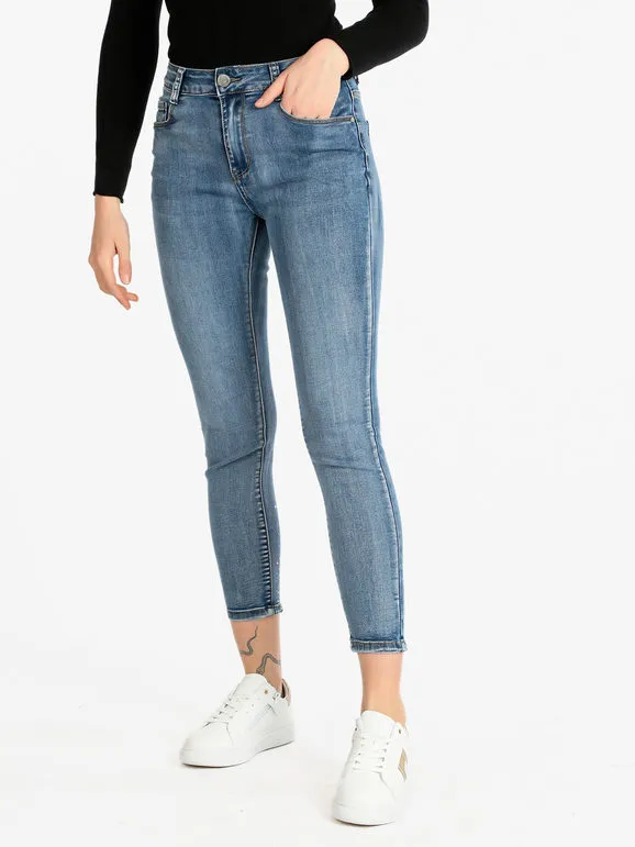 Max & Liu Jean femme coupe slim avec strass