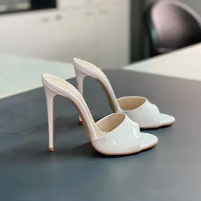 SANDALO SABOT VERNICE BIANCA – COD. 29235 