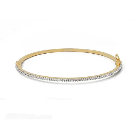 SARNIORO Bracciale rigido in oro 9 Kt con zirconi bianchi