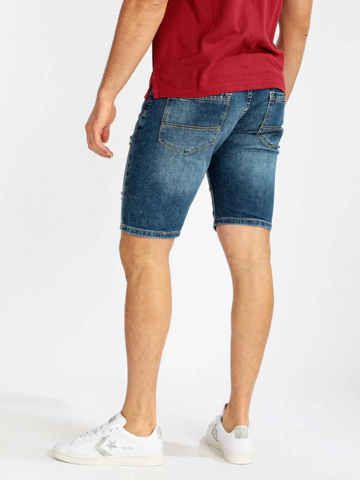 U.S. Grand Polo Bermuda en jean avec déchirures