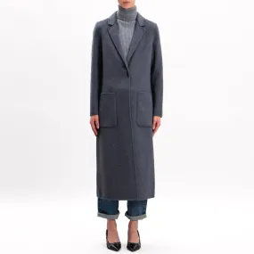 Vicolo-Cappotto hand made misto lana spacco dietro - antracite